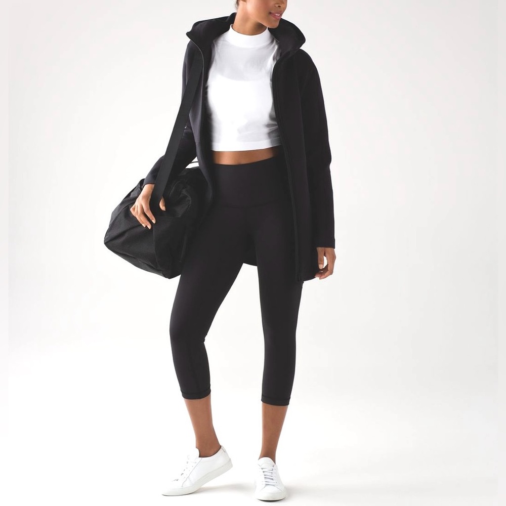 Lululemon Black Going Places Hooded Full Zip Jacket Sz 10